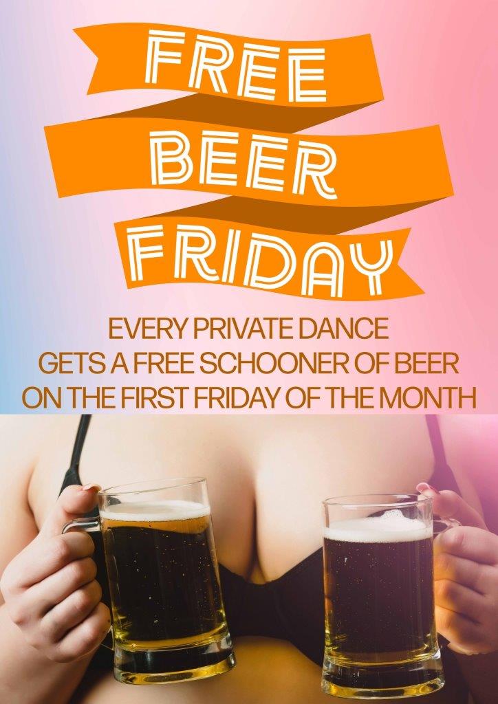 Pole Position Adult Entertainment Venue - First Friday of the month: Free beer with every dance